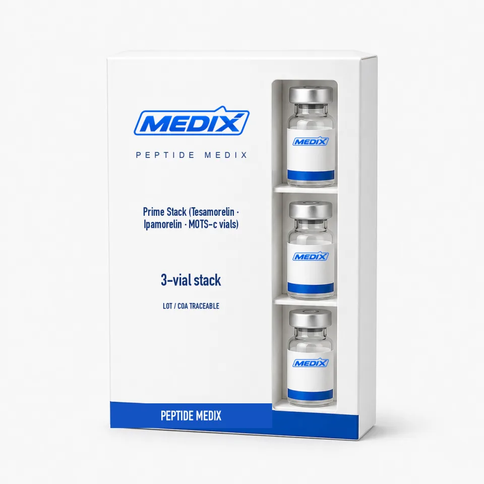 Prime Stack (Tesamorelin · Ipamorelin · MOTS-c vials)